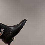 Hermes Calfskin Ankle Neo Black Leather Boots - 5