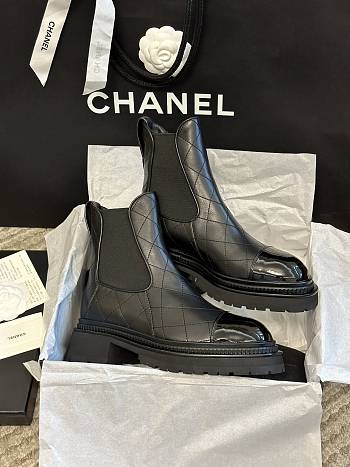 Chanel Short Boots Calfskin Heel 