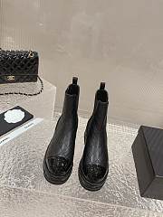 Chanel CC Lambskin Black Short Boots - 2