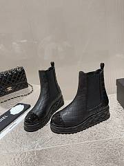 Chanel CC Lambskin Black Short Boots - 5