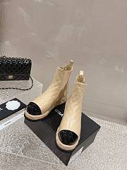 Chanel CC Lambskin Beige Short Boots - 5