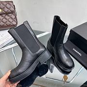 Chanel Fall-Winter 2023 Black Leather Platform - 2