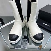 Chanel Fall-Winter 2023 White Leather Platform - 2