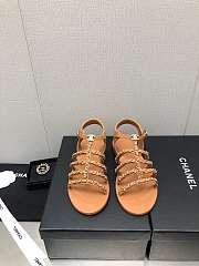 Chanel Beige Flat Sandals - 1