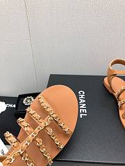 Chanel Beige Flat Sandals - 3