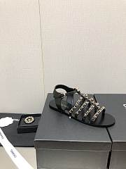 Chanel Black Flat Sandals - 5