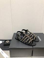 Chanel Black Flat Sandals - 3