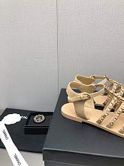 Chanel Light Beige Flat Sandals - 4