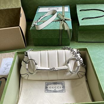 Gucci Horsebit Small Chain White - 27x11.5x5cm