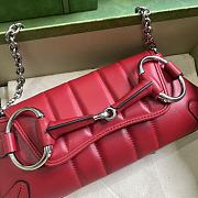 Gucci Horsebit Small Chain Red - 27x11.5x5cm - 3