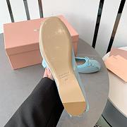 Miumiu Blue Satin Ballerinas Flats  - 5