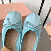 Miumiu Blue Satin Ballerinas Flats  - 4