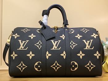 Louis Vuitton Black Keepall Bandouliere - 45x27x20cm