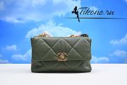 Chanel 19 Flap Bag Lambskin In Green - 26cm - 1