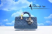 Dior Medium Lady D-Joy Bag Denim - 26x13.5x5cm - 1