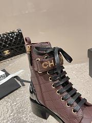 Chanel Short Boots Logo Lace Up 03 - 5