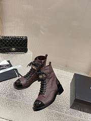 Chanel Short Boots Logo Lace Up 03 - 3