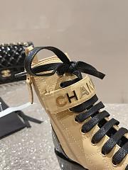 Chanel Short Boots Logo Lace Up 05 - 5