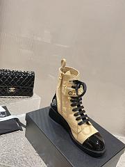 Chanel Short Boots Logo Lace Up 05 - 3