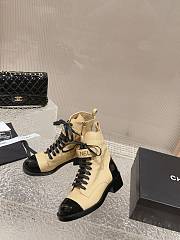 Chanel Short Boots Logo Lace Up 05 - 2