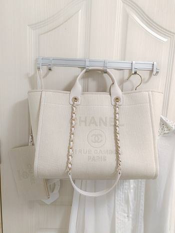 Chanel Deauville Tote White 38cm