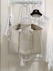 Chanel Deauville Tote White 38cm - 4