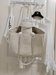 Chanel Deauville Tote White 38cm - 5