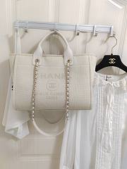 Chanel Small Deauville Tote White 32CM - 1