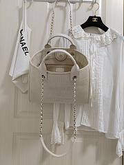 Chanel Small Deauville Tote White 32CM - 2