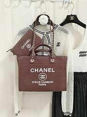 Chanel Small Deauville Tote Brown 32CM - 2