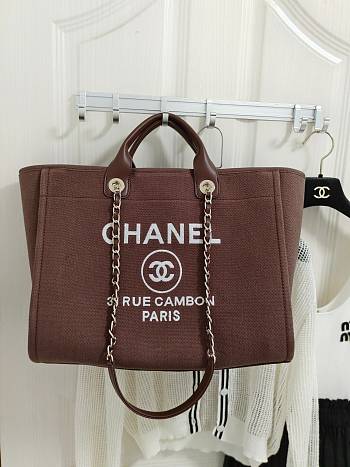 Chanel Deauville Tote Brown 38CM