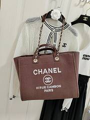 Chanel Deauville Tote Brown 38CM - 3