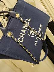 Chanel Deauville Tote Blue 38CM - 4