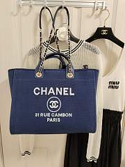 Chanel Deauville Tote Blue 38CM - 1