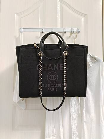 Chanel Deauville Tote Black 38CM