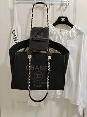 Chanel Deauville Tote Black 38CM - 4