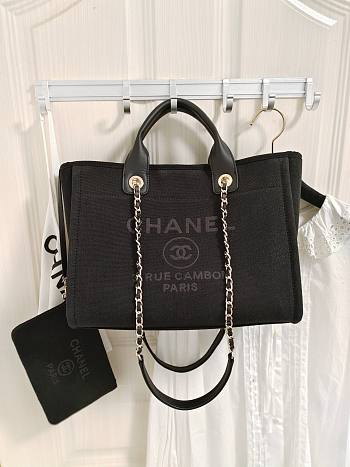 Chanel Small Deauville Tote Black 32CM