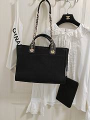 Chanel Small Deauville Tote Black 32CM - 5