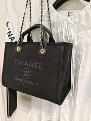 Chanel Small Deauville Tote Black 32CM - 3