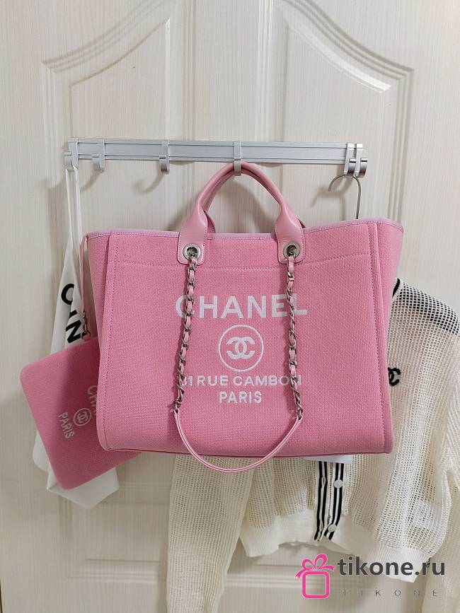 Chanel Deauville Tote Pink 38CM - 1