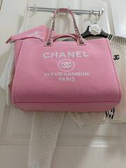 Chanel Deauville Tote Pink 38CM - 5