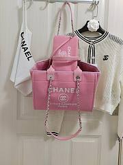 Chanel Small Deauville Tote Pink 32CM - 3