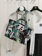 Chanel Printed Green & Multicolour 38CM - 2