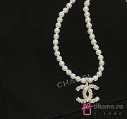 CHANEL| Pearl CC Logo Necklace - 1