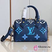 LV Speedy 20 Bandouliere Dark Blue - 20.5x13.5x12cm - 1