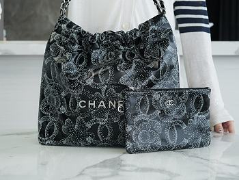 Chanel 22 Silver Alloy Black And White - 35×37×7cm