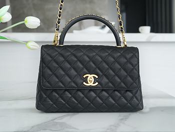 Chanel 23 Coco Handles Black Leather 29cm