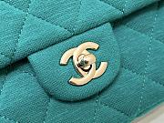 Chanel Dinner Bag Wool Jersey Dark Green - 24.5x18.5×4.5cm  - 5