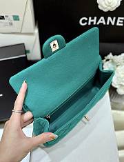 Chanel Dinner Bag Wool Jersey Dark Green - 24.5x18.5×4.5cm  - 3