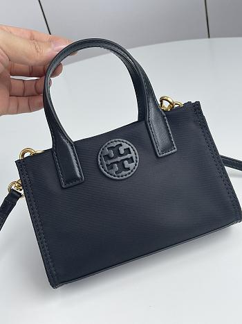 Tory Burch Ella Black Tote Bag - 18x12x7cm